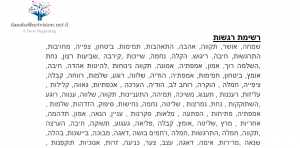 רשימת רגשות